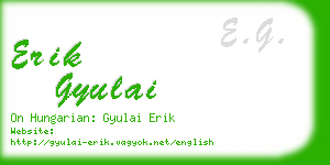 erik gyulai business card